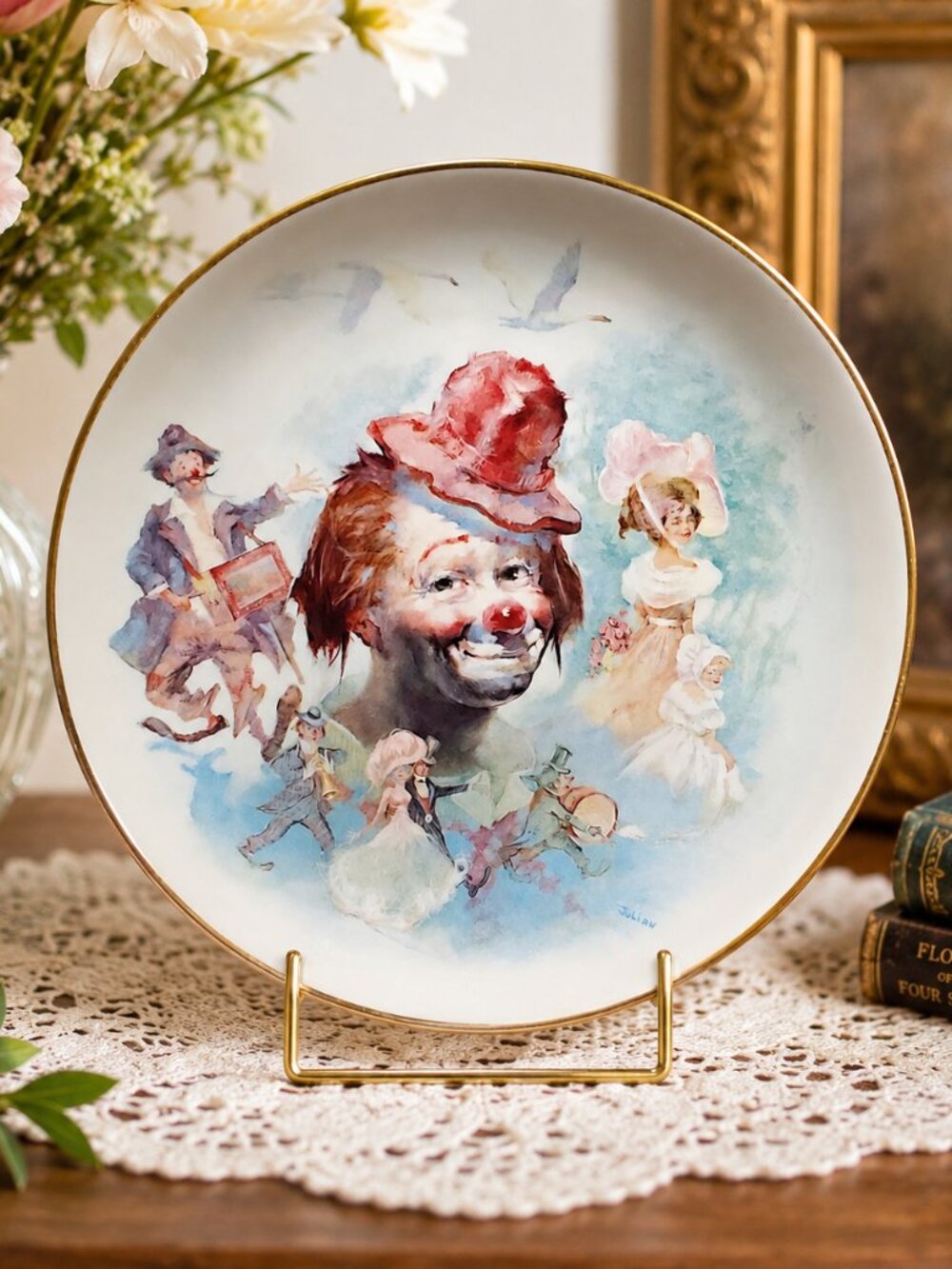 Vintage 1977 Gorham Julian Ritter “Falling in Love” Clown Plate